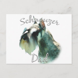 Miniatur Schnauzer Vater 2 Postkarte