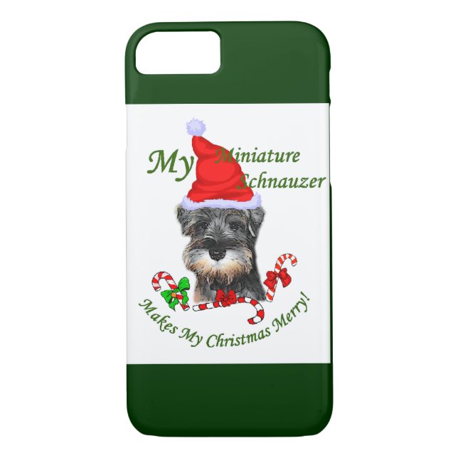 Miniatur Schnauzer Weihnachten Case-Mate iPhone Hülle (Rückseite)