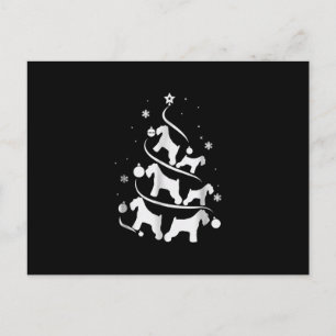 Miniatur-Schnauzer-Weihnachtsbaumliebhaber Feiertagspostkarte