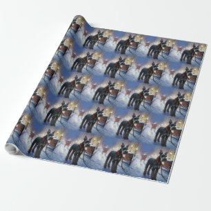 Miniatur Schnauzer Weihnachtsfeiertage Geschenkpapier