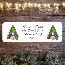 Miniatur Schnauzer Weihnachtsfeiertage Rücksendead