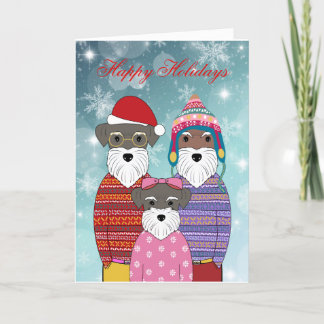 Miniatur Schnauzer Weihnachtsgeschenk Feiertagskarte