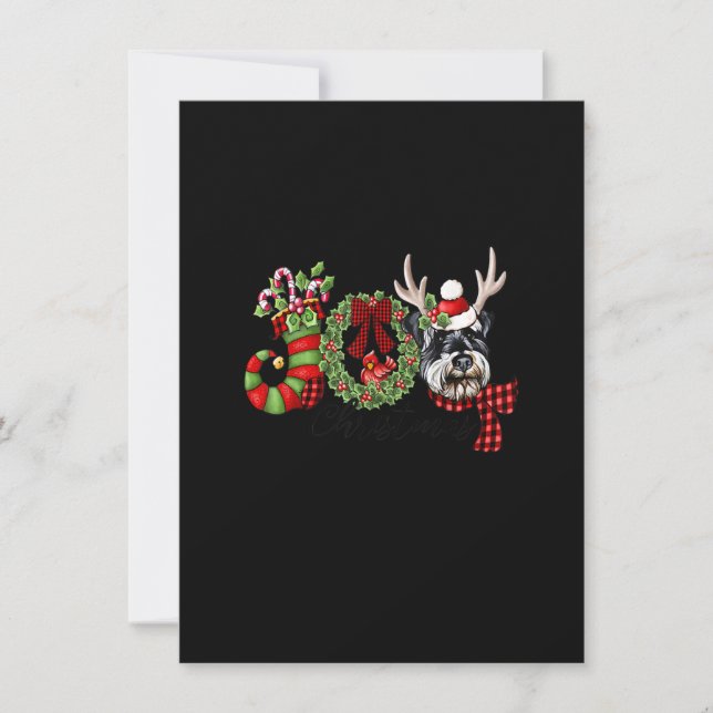 Miniatur Schnauzer Weihnachtslicht WeihnachtsLICHT Einladung (Vorderseite)