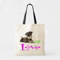 Miniatur Schnauzer Welpen Hunde Rosa Liebe Tasche