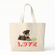 Miniatur Schnauzer Welpen Hunde Rote Liebe Tasche