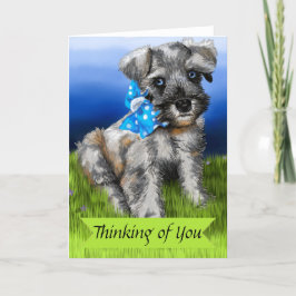 Miniatur Schnauzer Welpendenken Karte