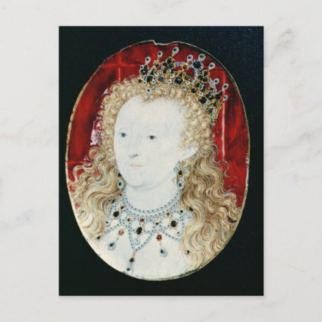 Miniatur von Königin Elizabeth I Postkarte (Vorderseite)
