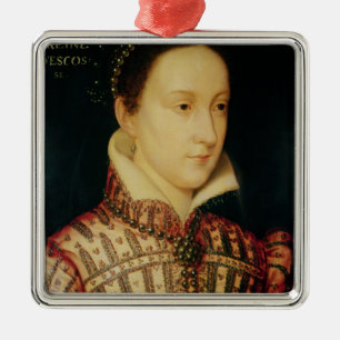 Miniatur von Mary-Königin der Schotten, c.1560 Silbernes Ornament