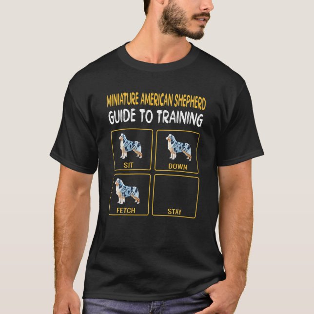 Miniaturanleitung des amerikanischen Hirten für da T-Shirt (Vorderseite)