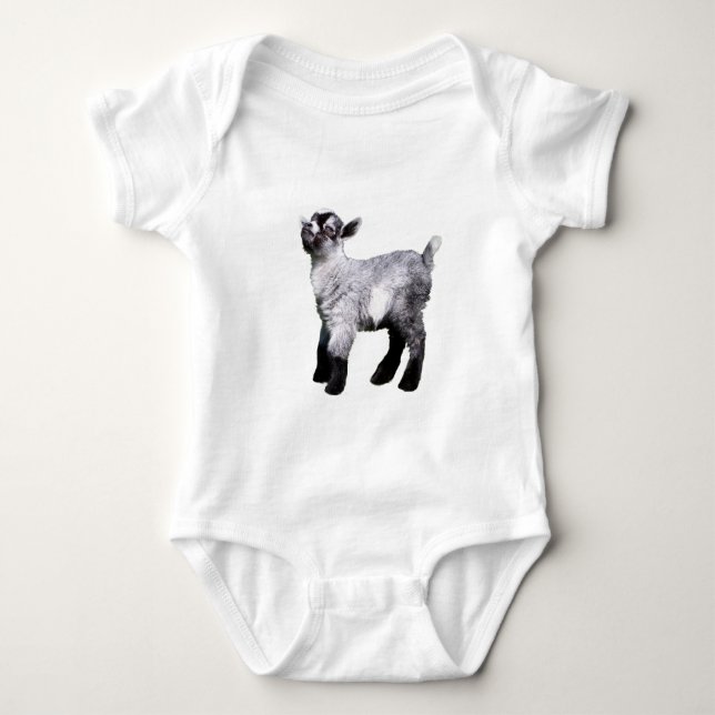 Miniaturbaby-Ziegen-Shirt Baby Strampler (Vorderseite)
