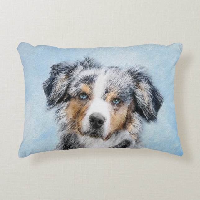 Miniaturbild Amerikanischer Hirtenmaler - Hundekun Dekokissen (Vorderseite)