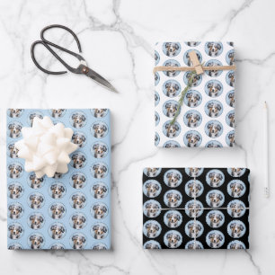 Miniaturbild Amerikanischer Hirtenmaler - Hundekun Geschenkpapier Set