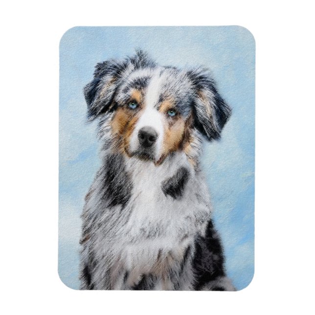 Miniaturbild Amerikanischer Hirtenmaler - Hundekun Magnet (Vertikal)