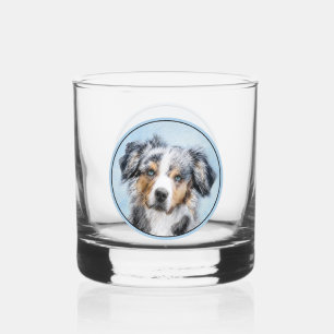 Miniaturbild Amerikanischer Hirtenmaler - Hundekun Whiskyglas