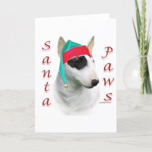 MiniaturBullterrier-Sankt-Tatzen Feiertagskarte
