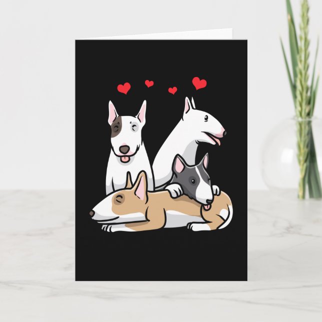Miniature Bull Terrier Dog Karte (Vorderseite)