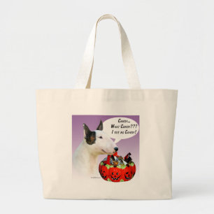 Miniature Bull Terrier Halloween Candy Jumbo Stoffbeutel