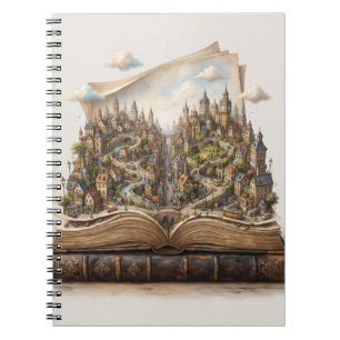 Miniature de ville à l'intérieur d'un livre ouvert