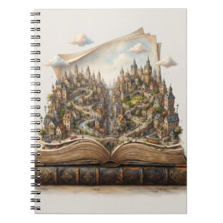 Miniature de ville à l'intérieur d'un livre ouvert