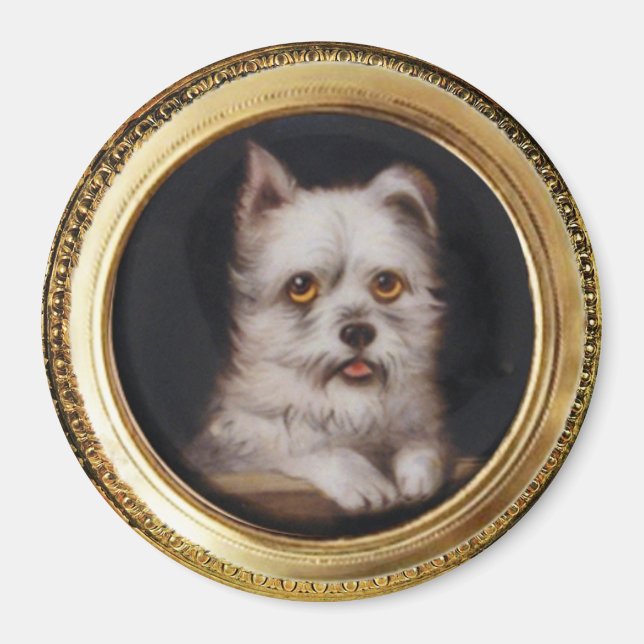 MINIATURE DOG PORTRAIT West Highland White Terrier Magnet (Vorne)