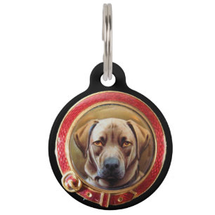 MINIATURE DOG PORTRAITS Schokolade Labrador Tiernamensmarke