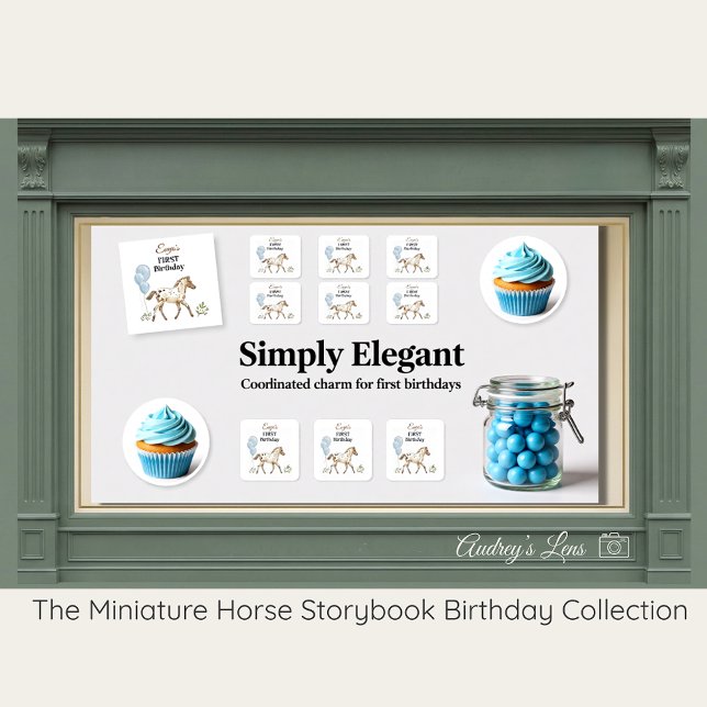 Miniature Horse Storybook 1st Birthday Stickers (Von Creator hochgeladen)