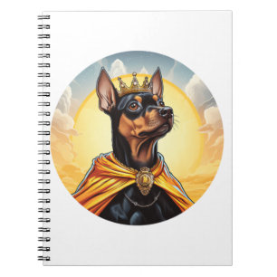 Miniature Pinscher Dog King Notizblock