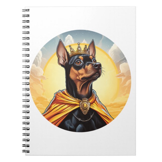 Miniature Pinscher Dog King Notizblock (Vorderseite)