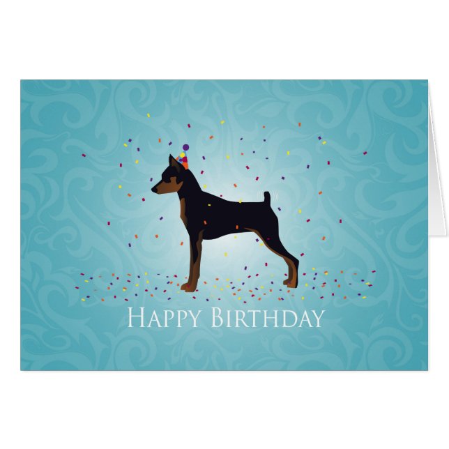 Miniature Pinscher Greetings (Vorderseite (Horizontal))