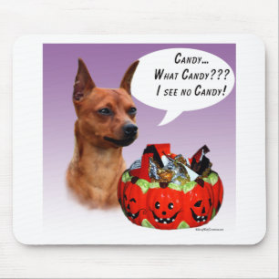 Miniature Pinscher Halloween Candy Mousepad