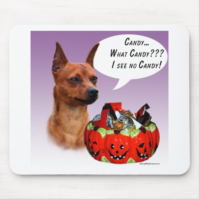 Miniature Pinscher Halloween Candy Mousepad (Vorne)