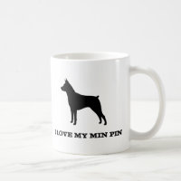 Miniature Pinscher Hund Silhouette MinPin Custom