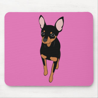 Miniature Pinscher Min Button Mouse Pad Mousepad