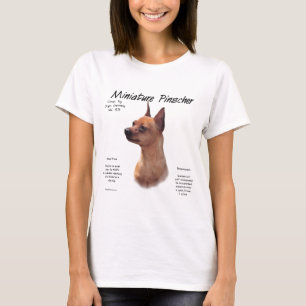 Miniature Pinscher (rot) Historie Design T-Shirt
