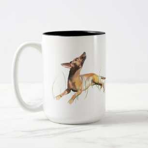 Miniature Pinscher Tasse, Hundemama Kaffee Zweifarbige Tasse