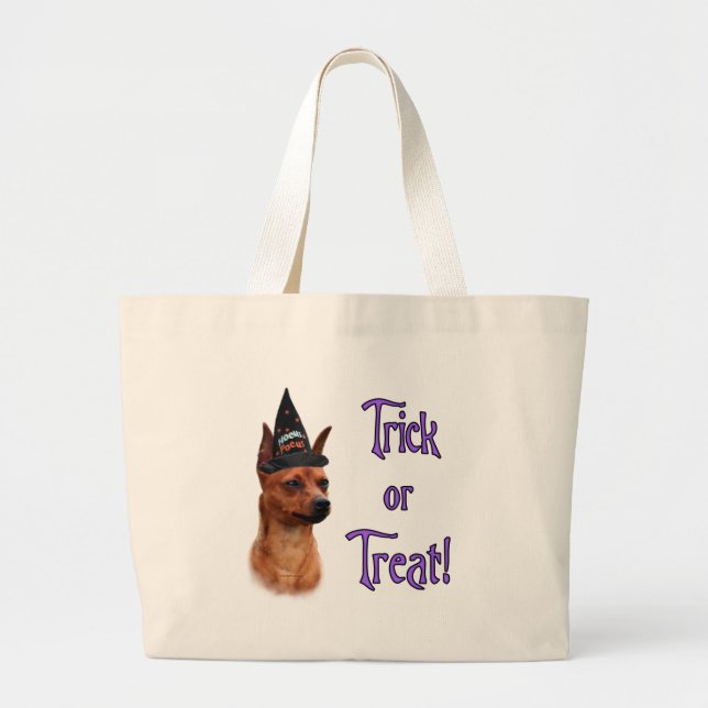 Miniature Pinscher Trick Jumbo Stoffbeutel (Vorne)