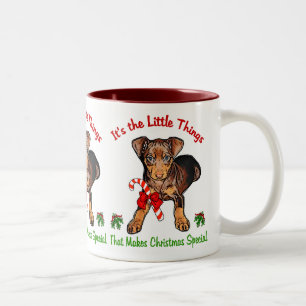 Miniature Pinscher Weihnachtsgeschenke Zweifarbige Tasse