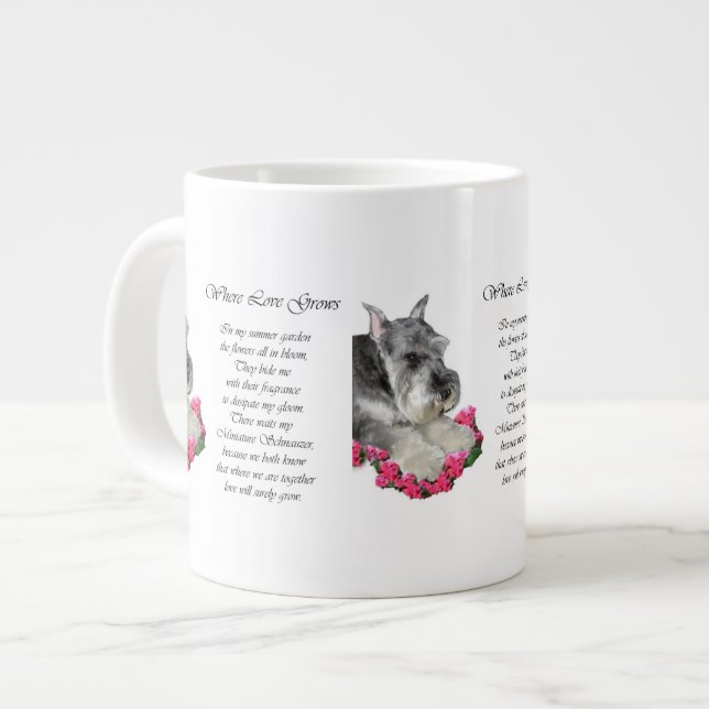 Miniature Schnauzer Art Ohrts Jumbo-Tasse (Vorderseite Links)