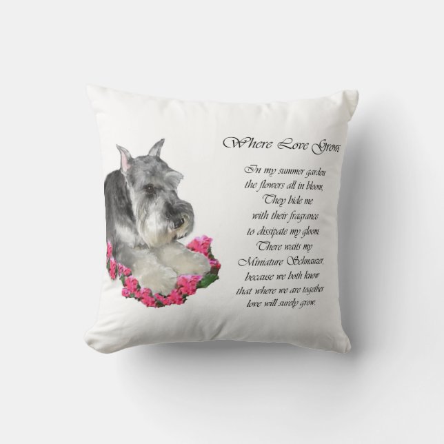 Miniature Schnauzer Art Ohrts Kissen (Vorderseite)