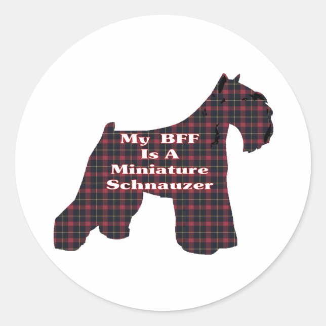 Miniature Schnauzer BESTE FREUNDIN Sticker (Vorderseite)