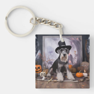 Miniature Schnauzer Citrouilles Halloween Épouvant
