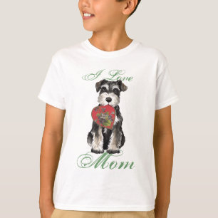 Miniature Schnauzer Coeur Maman T-shirt