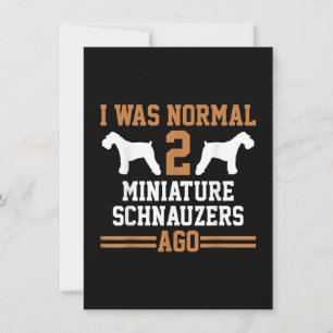 Miniature Schnauzer Dog 2 Two Dog Trainer School Dankeskarte