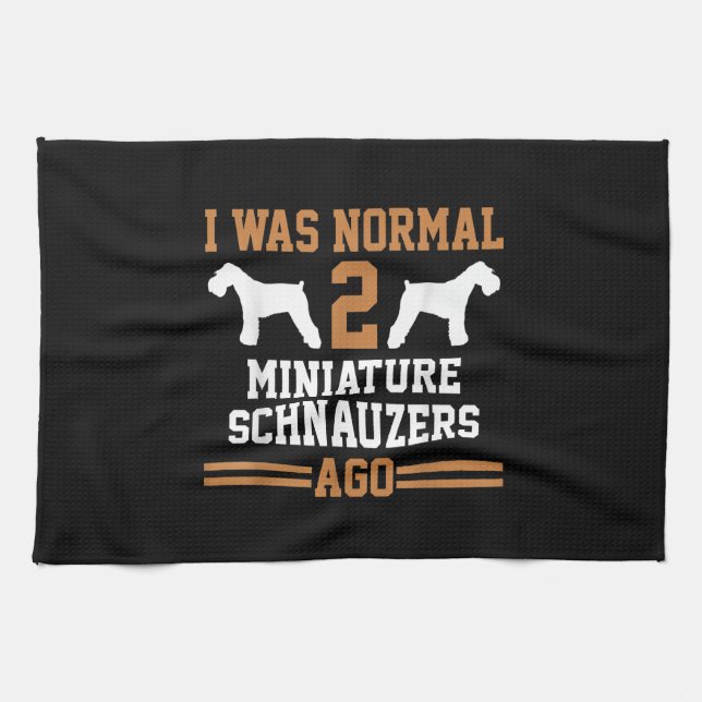 Miniature Schnauzer Dog 2 Two Dog Trainer School Geschirrtuch (Horizontal)