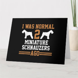 Miniature Schnauzer Dog 2 Two Dog Trainer School Karte