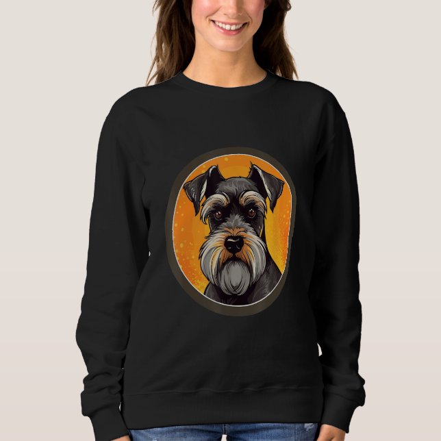 Miniature Schnauzer Dog Breed with  Design Sweatshirt (Vorderseite)