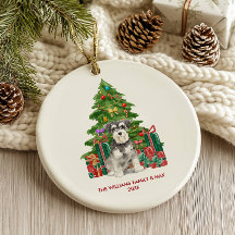 Miniature Schnauzer Dog Familie Weihnachten