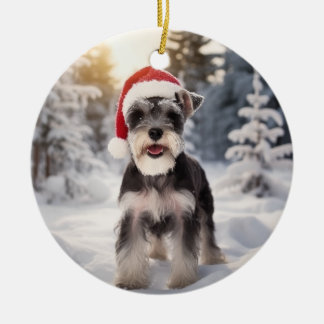 Miniature Schnauzer Dog Keramik Ornament