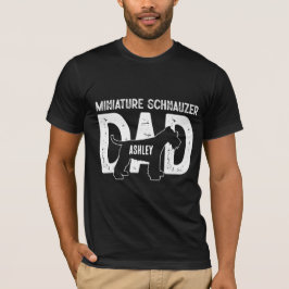 Miniature Schnauzer Dog Vater Welpe Vater T-Shirt