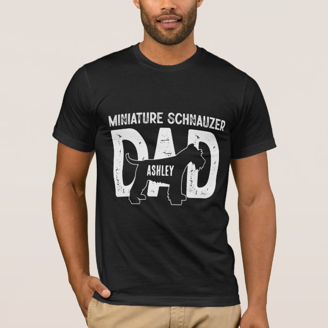 Miniature Schnauzer Dog Vater Welpe Vater T-Shirt (Vorderseite)